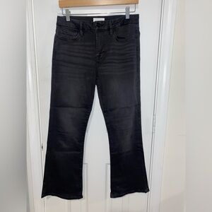 Frame Denim Charcoal Mini Bootcut Jeans